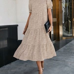 Allover print swing dress